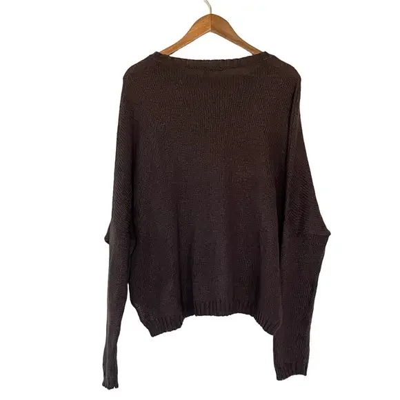 Wooden Ships Copper Tiger Face Oversized Sweater in Brown Mohair Wool Size M/L - Picture 7 of 11